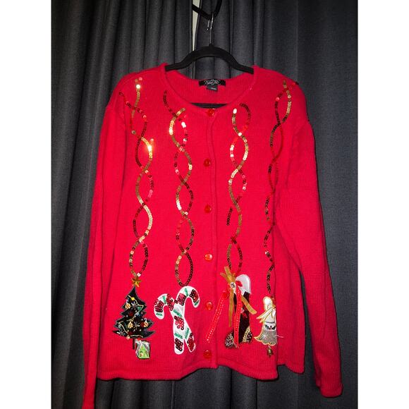 Ugly Christmas Sweater Xmas Cardigan Size XL - Picture 1 of 3